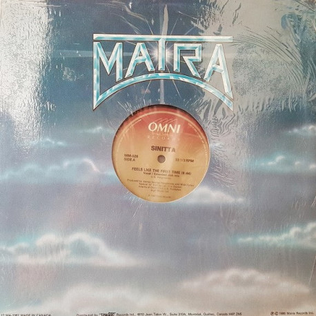Sinitta - Feels Like The First Time (Extended Club Mix / Dub Mix) SEALED