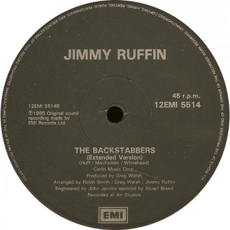 Jimmy Ruffin - There Will Never Be Another You (Extended) / The Backstabbers (Extended)