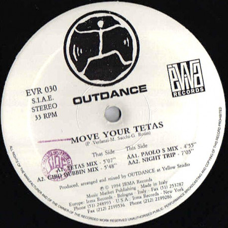 Outdance - Move Your Tetas (Paolo S Mix / Night Trip / Tetas Mix / Gibo Dubbin Mix)