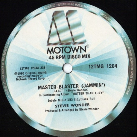 Stevie Wonder - Master Blaster (Jammin / Dub)