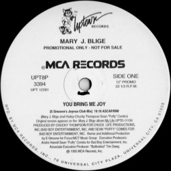Mary J Blige - You Bring Me Joy (E Smoove Joyous Club / E Smoove Joyous Dub) Vinyl Promo