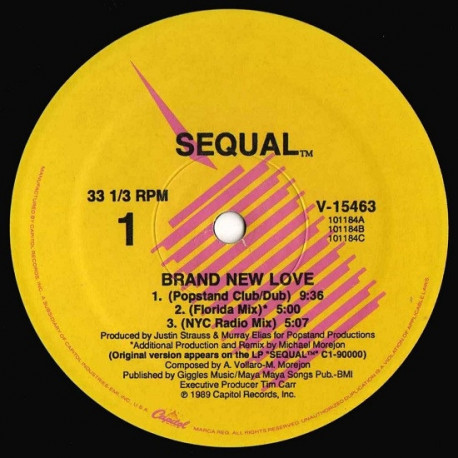 Sequal - Brand New Love (Club Dub / Florida Mix / NYC Radio Mix) / Couldve Had My Love (Mantronix Mix / Miami Mix / Dub)
