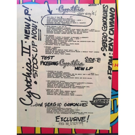 Cynthia – Cynthia II (8 Track Promo LP) What Will It Take / Pledging All My Love / Break Up To Make Up / One Mistake