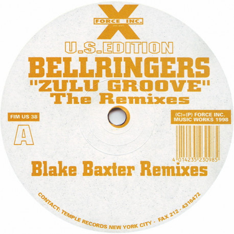 Bellringers - Zulu Groove (2 Blake Baxter Remixes / Plastic Park Remix / Mark & Alex Bellringers Remix)