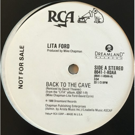 Lita Ford - Back To The Cave (David Thoener Remix) Vinyl Promo