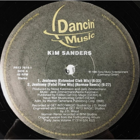 Kim Sanders - Jealousy (Club Mix / Fatal Flaw Mix / Faulk Remix / All This Jealousy Mix / Original Radio Edit)