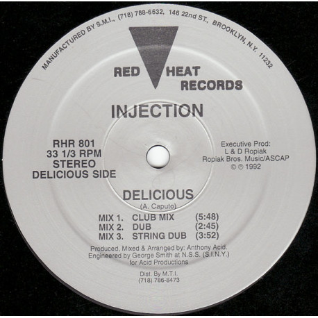 Injection - I Dont Need It (Club Mix / Deep Dub) / Delicious (Club Mix / Dub / String Dub)