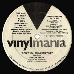 Fascination - Dont You Think Its Time (Dance Mix / Dub / 7" Mix / Club Mix / Transformer / Bonus) Vinyl Promo
