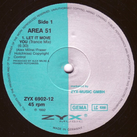 Area 51 - Let It Move You (Trance Mix / Dub) / Rickys Theme