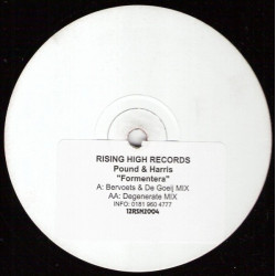 Pound & Harris - Formenterra (Bervoets & De Goeij Mix / Degenerate Mix) Vinyl Promo