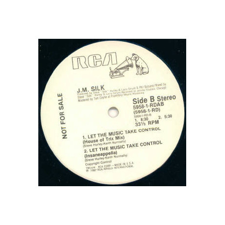 J M Silk - Let The Music Take Control (House Mix / House Of Trix Mix / Insaneappella  / Radio Edit) Vinyl Promo