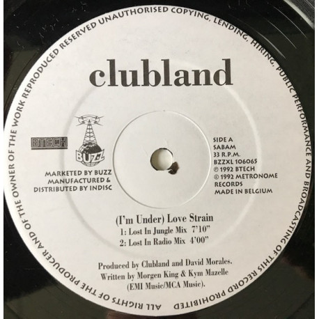 Clubland - Love Strain (Morales Lost In Jungle Mix / Morales Radio Mix / Morales Dub | Kupper Timeless Treatment / Kupper Dub)