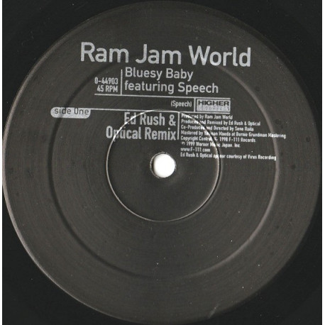 Ram Jam World – Bluesy Baby (Ed Rush & Optical Remix) / Triple Trouble (Krust Remix)
