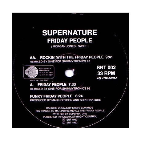 Supernature - Friday People (Sine Rockin Remix / Sine Remix / Mark Brydon & Supernature Funky Mix)