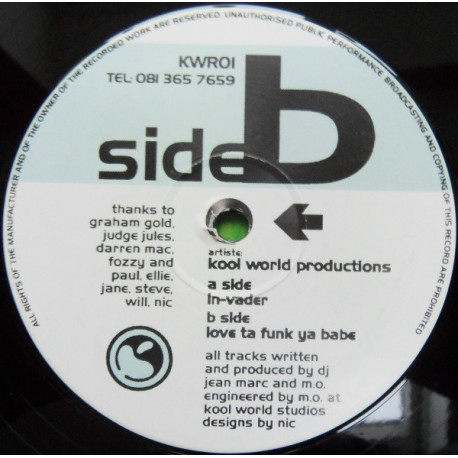 Kool World Productions - In-Vader / Love Ta Funk Ya Babe