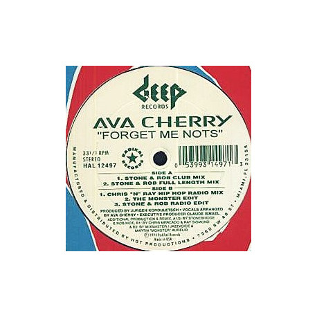 Ava Cherry - Forget Me Nots (Stone & Rob Club Mix / Stones Full Length Mix / Hip Hop Radio Mix / Monster Edit)