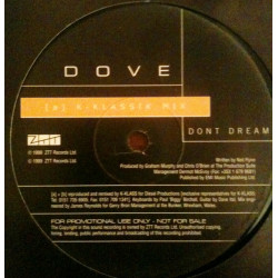 Dove - Dont Dream (K Klassik Mix / Bunker Dub) Vinyl Promo