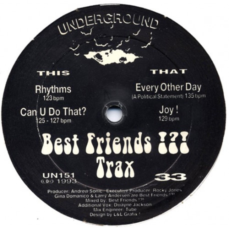 Best Friends Trax - Rhythms / Can U Do That / Every Other Day / Joy