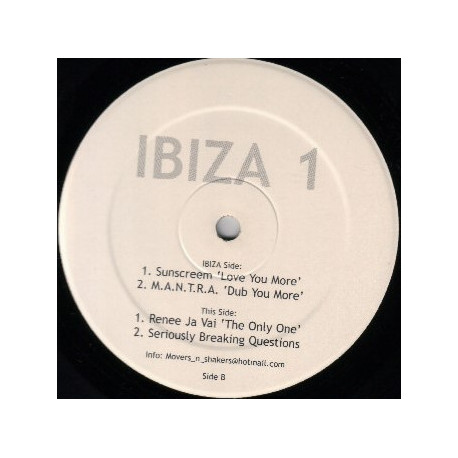 Ibiza 1 - 2 Vinyl Promo (8 Tracks) Sunscreem - Love You More / Sinesweeper - Dont Stop / Filterheadz - In Your Eyes