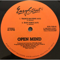 Open Mind - The Trance / Trance Machine / Body Force (Silver Sticker On Label)