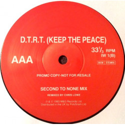 Ian Wright - D.T.R.T. (Keep The Peace) 3 Rollo Mixes / 3 Chris Lowe Mixes (Double Vinyl Promo)