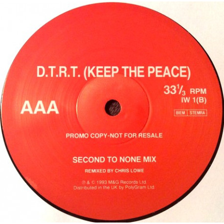 Ian Wright - D.T.R.T. (Keep The Peace) 3 Rollo Mixes / 3 Chris Lowe Mixes (Double Vinyl Promo)