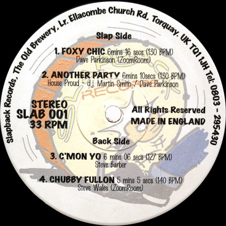 Dave Parkinson - Foxy Chic / House Proud - Another Party / Steve Barber - C'Mon Yo / Steve Wales - Chubby Fullon