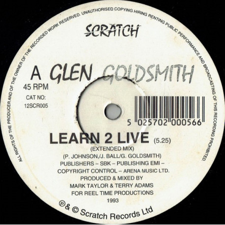 Glen Goldsmith - Learn 2 Live (Original / Funky Bass Mix) / Put Love In