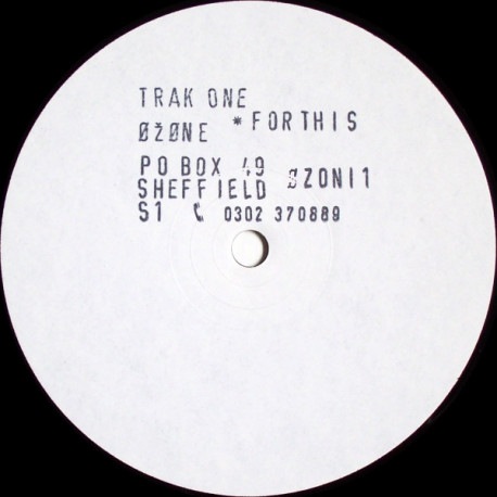 Trak One - For This (Part 1 / Part 2) Vinyl Promo