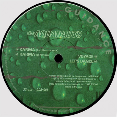 Aquanauts - Karma (Hardhouse Mix / Jazzy Mix) / Voyage / Lets Dance