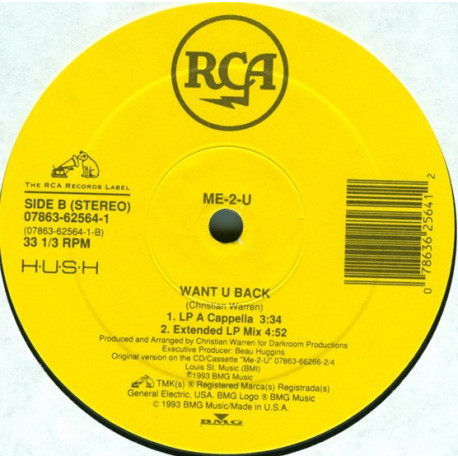 Me 2 U - Want U Back (Extended Remix / Underground Remix / Inst Remix / LP Acappella / Extended LP Mix)