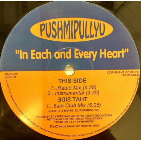 Pushmipullyu - In Each And Every Heart (6am Club Mix / Radio Mix / Instrumental)