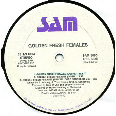 Golden Fresh Females - Golden Fresh Females (Vocal Mix / Instrumental / Dope Brooklyn Mix) / Turn It Out (Vocal / Inst / Dub)