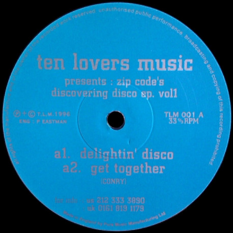 Zip Codes Discovering Disco EP Vol 1 - Delightin Disco / Get Together / Ten Lovers Symphony / When I See You