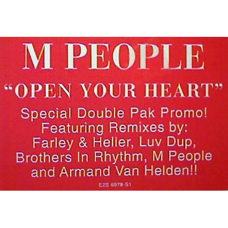 M People - Open Your Heart (US Promo Doublepack) 10 Mixes By Farley & Heller / Armand Van Helden / Brothers In Rhythm