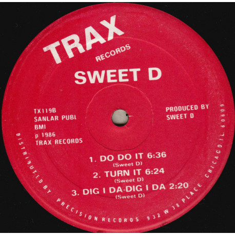 Sweet D - Thank ya / Do do it / Turn it / Dig I da dig i da (Vinyl 12" Record) Original Pressing, Writing On Label