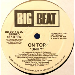 On Top - Unity (Mandela Mix / Reunited Dub / Underground Style / Electric Unification) Vinyl Promo