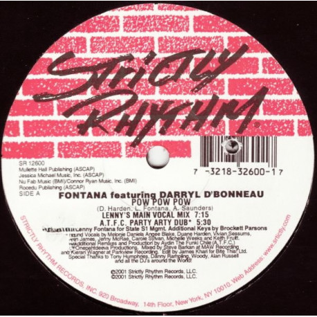 Fontana Featuring Darryl DBonneau - Pow Wow Wow (ATFC Party Arty Vocal / JKs Extended Mix / Lennys Main Vocal / ATFC Dub)