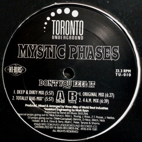 Mystic Phases - Dont You Feel It (Deep & Dirty Mix / Totally Bias Mix / Original Mix / 4AM Mix)