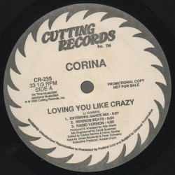 Corina - Loving You Like Crazy (Dance Mix / Beats / Radio Version / House Mix / Hatappella / Dub) Vinyl Promo