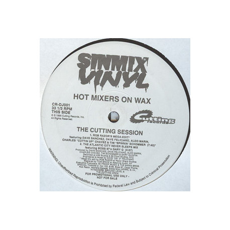 Hot Mixers On Wax - The Radikal Session (2 Mixes) / The Cutting Session  (2 Mixes) Vinyl Promo