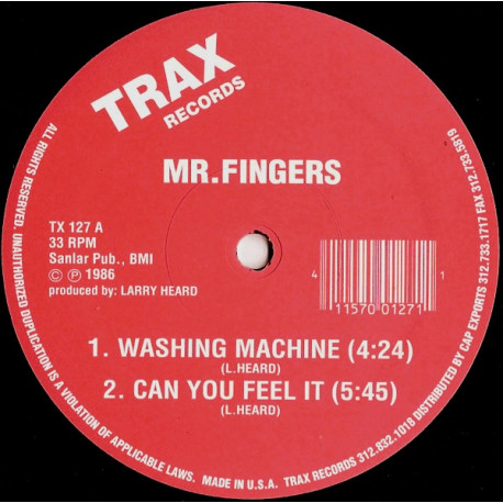 Mr Fingers - Can You Feel It / Washing Machine / Beyond The Clouds (12" Vinyl Record) 1998 Reissue LAST COPY