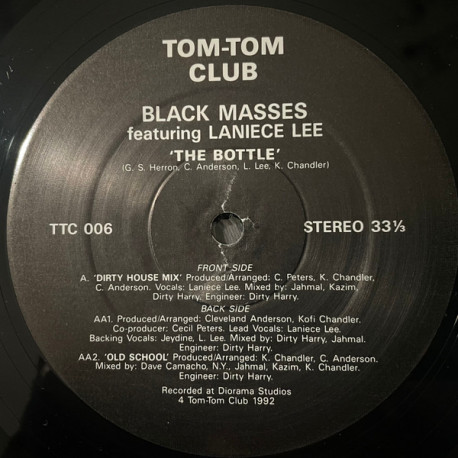 Black Masses Featuring Laniece Lee - The Bottle (Dirty House Mix / Original / Old School Mix)