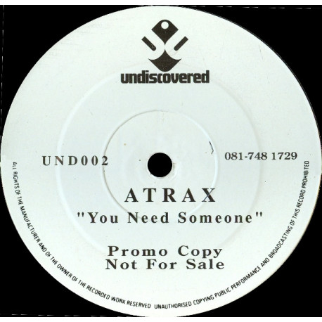 Atrax - You Need Someone (Final Cut / Paul Version / Underground Feelin / Real Underground Feel)