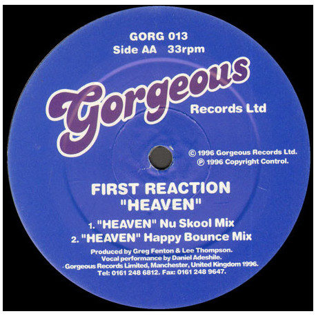 First Reaction - Heaven (Club Mix / Hard Dub / Nu Skool Mix / Happy Bounce Mix)