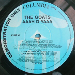 Goat - Aaah D Yaaa (LP Version / Josh Wink Remix / Typical American (LP Version / Baked Potato Mix) Vinyl Promo