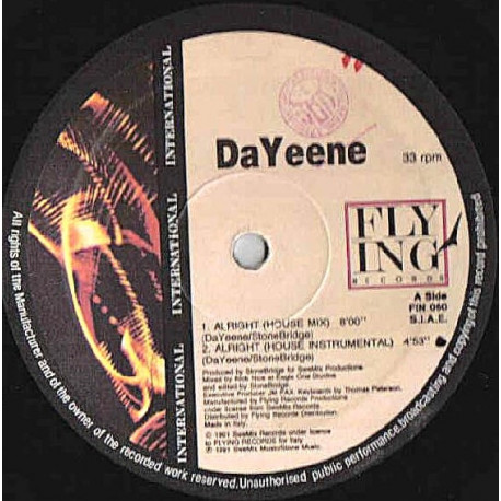 DaYeene - Alright (House Mix / Instrumental / Organic Dub / Edit)