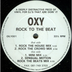 Oxy - Rock To The Beat (House Mix / Crowd Mix / Mini Mix / Sensual Motion Rock The Beats Mix) Vinyl Promo