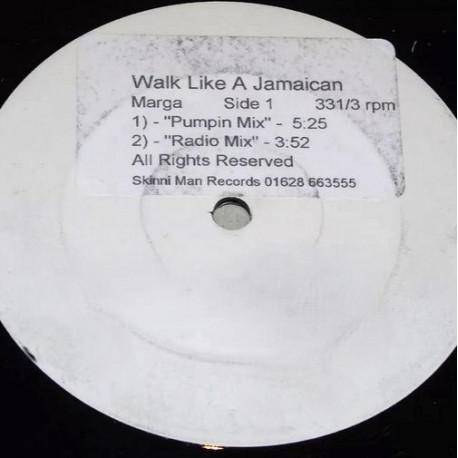 Marga - Walk Like A Jamaican (Pumpin Mix / Radio Mix / Rising High Mix / Jah jah Make Me Better (Vinyl Promo)
