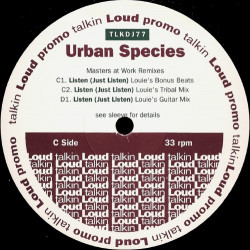 Urban Species - Listen (Louie Vega Tribal Mix / Louie Vega Guitar Mix / Louie Bonus Beats) Half A Double Promo